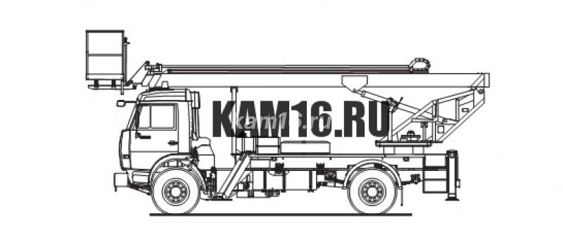 Автогидроподъемник ПСС-131.22Э (АПТ-22) (шасси КАМАЗ-43253 4х2)