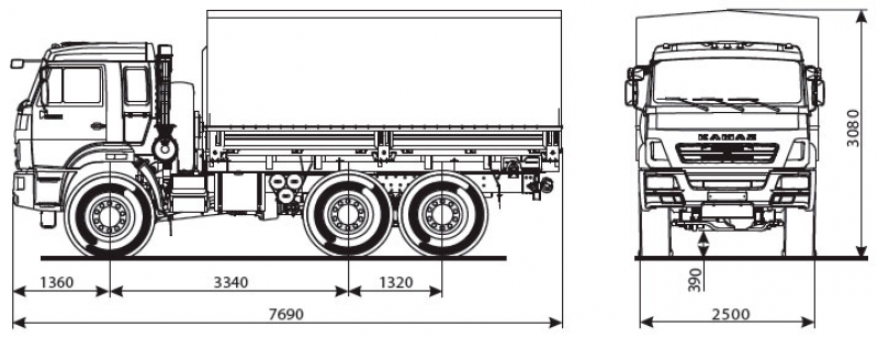 5350-6017-66(D5) Бортовой КАМАЗ
